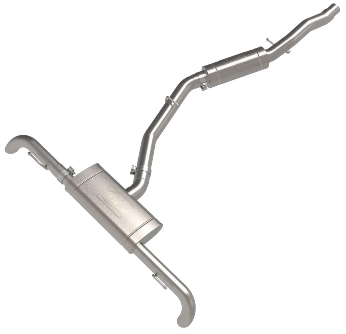 aFe Exhaust Audi Q5 2.0T (2017-2024) 3" to 2.5" Mach Force-XP 304 Stainless Steel w/ No Tips