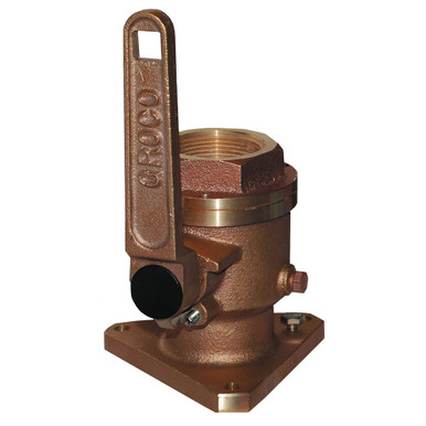 GROCO 1-1/2" Bronze Flanged Full Flow Seacock - P/N BV-1500