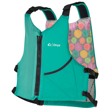Onyx Universal Paddle Vest - Adult Universal - Aqua/Floral - P/N 121900-505-004-19