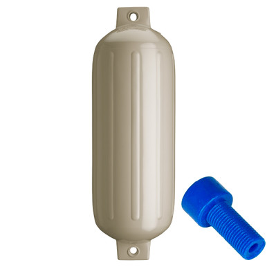 Polyform G-5 Twin Eye Fender 8.8" x 26.8" - Sand with Adapter - P/N G-5-SAND